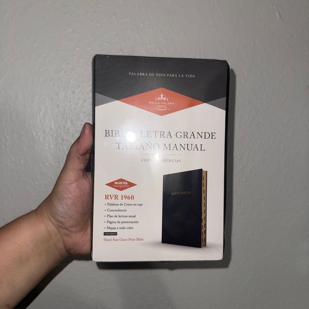 Rvr 1960 Biblia Letra Grande Tamaño Manual, Piel Fabricada Bible Spanish
